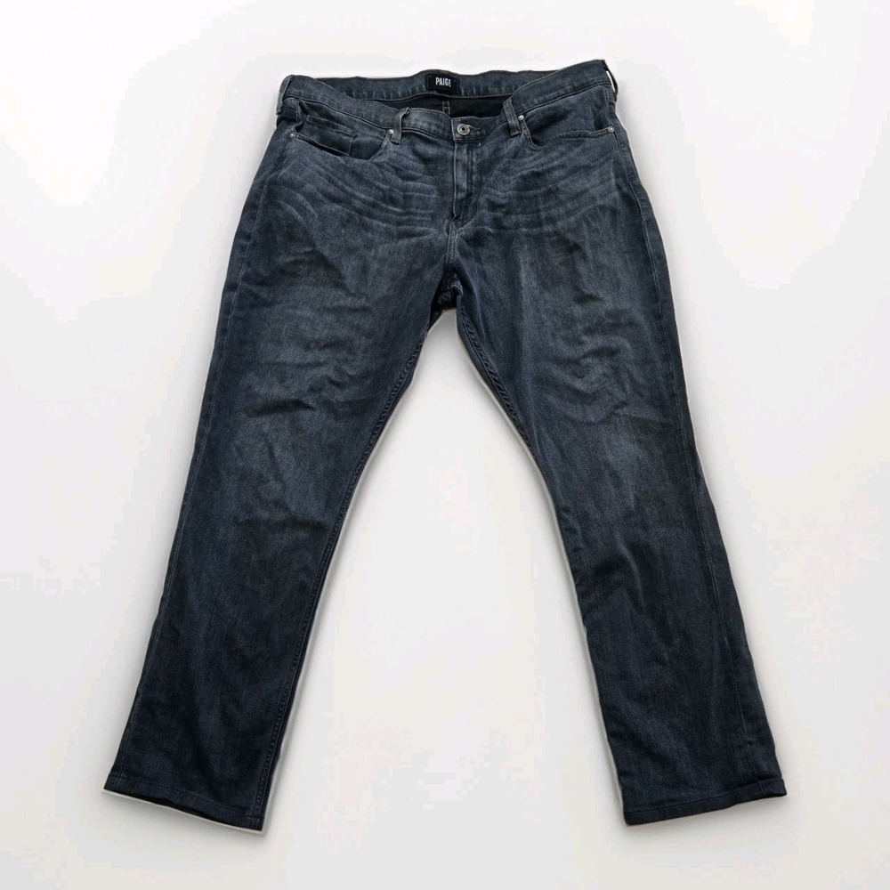 Paige Federal Jeans Mens 38 Blue Dark Wash Slim Straight Stretch Denim